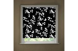 2ft Butterfly Blossom Black and White Roller Blind.